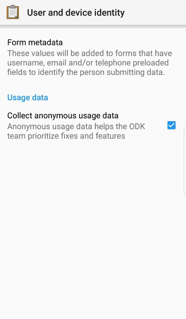 User and Device Identity Settings